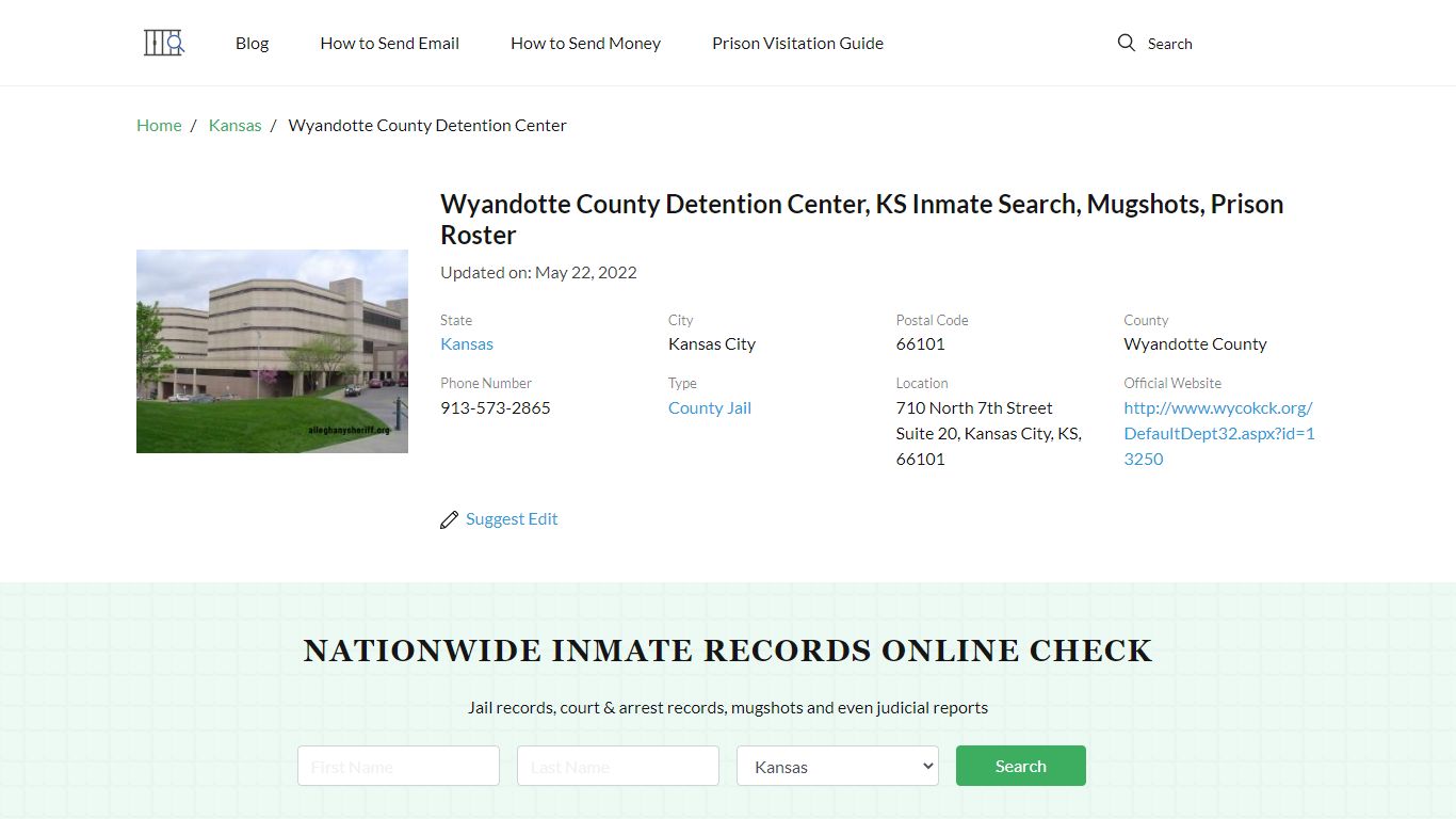 Wyandotte County Detention Center, KS Inmate Search ...