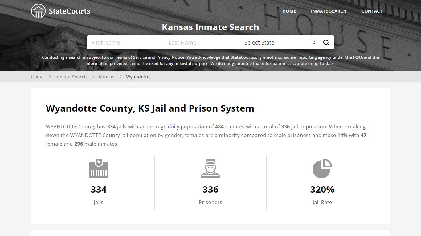 Wyandotte County, KS Inmate Search - StateCourts