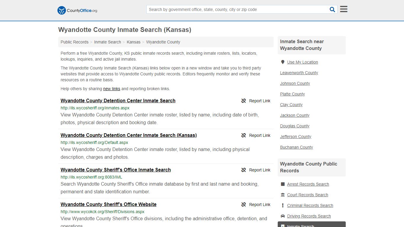 Inmate Search - Wyandotte County, KS (Inmate Rosters ...