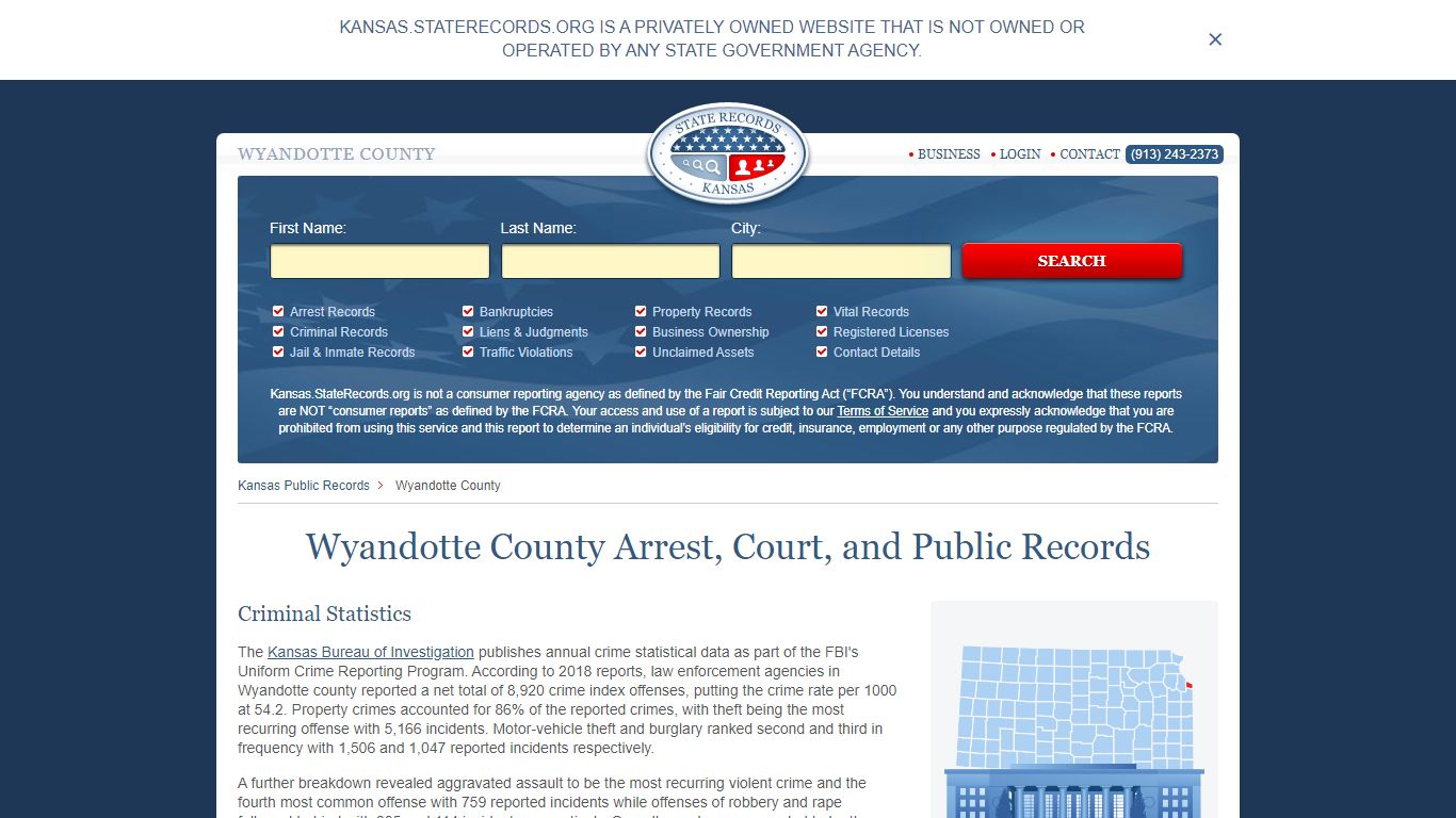 Wyandotte County Arrest, Court, and Public Records